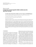 Báo cáo hóa học: " Review Article Comparison among Cognitive Radio Architectures for Spectrum Sensing"