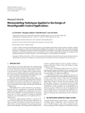 Báo cáo hóa học: "Research Article Metamodeling Techniques Applied to the Design of Reconﬁgurable Control Applications"