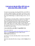 Cách mở các tập tin Office 2007 trên các phiên bản Office 2000, XP, 2003