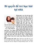 Bí quyết để trẻ học bài tại nhà