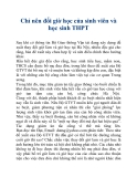 Chỉ nên đổi giờ học của sinh viên và học sinh THPT