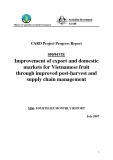 Dự án khoa học nông nghiệp: Improvement of export and domestic markets for Vietnamese fruit through improved post-harvest and supply chain management (MS6)