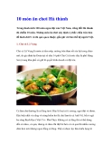 10 món ăn chơi Hà thành