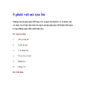 5 phút với mì xào bò