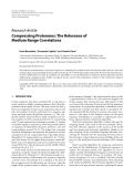 Báo cáo hóa học: "  Research Article Compressing Proteomes: The Relevance of Medium Range Correlations"