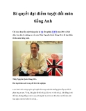 Bí quyết đạt điểm tuyệt đối môn tiếng Anh 