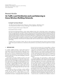 Báo cáo hóa học: "  Research Article On Trafﬁc Load Distribution and Load Balancing in Dense Wireless Multihop Networks"