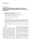 Báo cáo hóa học: " Research Article Embedded XML DOM Parser: An Approach for XML Data Processing on Networked "