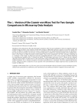 Báo cáo hóa học: "  ´ The L1-Version of the Cramer-von Mises Test for Two-Sample Comparisons in Microarray Data Analysis"