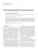 Báo cáo hóa học: "  FPGA Prototyping of RNN Decoder for Convolutional Codes"