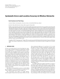 Báo cáo hóa học: " Systematic Errors and Location Accuracy in Wireless Networks"