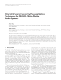 Báo cáo hóa học: " Downlink Space-Frequency Preequalization Techniques for TDD MC-CDMA Mobile Radio Systems"
