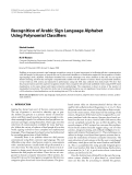 Báo cáo hóa học: " Recognition of Arabic Sign Language Alphabet Using Polynomial Classiﬁers"