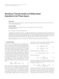 Báo cáo hóa học: " Nonlinear Transformation of Differential Equations into Phase Space"