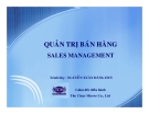 QUẢN TRỊ BÁN HÀNG SALES MANAGEMENT
