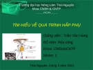 TÌM HIỂU VỀ QUÁ TRÌNH HẤP PHỤ