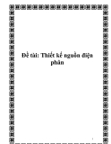 Đề tài: Thiết kế nguồn điện phân