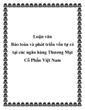 Luận văn: Bảo toàn và phát triển vốn tự có tại các ngân hàng Thương Mại Cổ Phần Việt Nam