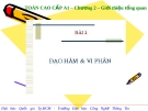 Bài 2: Đạo hàm và vi phân