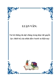LUẬN VĂN: Vai trò thông tin đại chúng trong thực thi quyền lực chính trị của nhân dân ở nước ta hiện nay