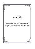 LUẬN VĂN:  Đảng Cộng sản Việt Nam lãnh đạo công tác báo chí từ năm 1996 đến 2006