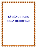 KỸ NĂNG TRONG QUAN HỆ ĐỐI TÁC.