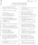Đề Thi TOEFL Tháng 10 Năm 2001