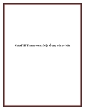CakePHP Framework: Một số quy ước cơ bản