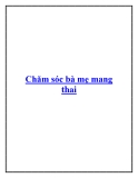 Chăm sóc bà mẹ mang thai