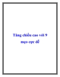 Tăng chiều cao với 9 mẹo cực dễ