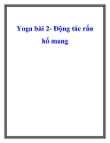Yoga bài 2 Động tác rắn hổ mang