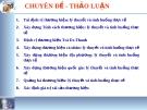 CHUYÊN ĐỀ - THẢO LUẬN QUI TRÌNH XÂY DỰNGTHƯƠNG HIỆU