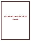Cách nhận diện link an toàn trước khi click chuột