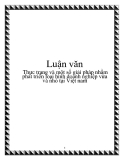 Luận văn: Thực trạng và một số giải pháp nhằm phát triển loại hình doanh nghiệp vừa và nhỏ tại Việt nam