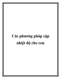 Các phương pháp cặp nhiệt độ cho con