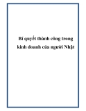 Bí quyết thành công trong kinh doanh của người Nhật