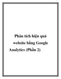 Phân tích hiệu quả website bằng Google Analytics (Phần 2)