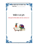 TIỂU LUẬN: Giải quyết chế độ chính sách cho cán bộ cơ sở