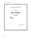 eProject Documentation  Easy Tickets