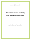 Đề tài " The primes contain arbitrarily long arithmetic progressions "