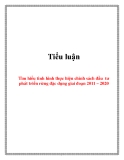 Tiểu luận: Tìm hiểu tình hình thực hiện chính sách đầu tư phát triển rừng đặc dụng giai đoạn 2011 – 2020