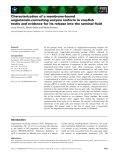Báo cáo khoa học: Characterization of a membrane-bound angiotensin-converting enzyme isoform in crayﬁsh testis and evidence for its release into the seminal ﬂuid