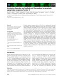Báo cáo khoa học: Intrinsic disorder and coiled-coil formation in prostate apoptosis response factor 4