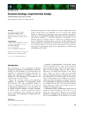 Báo cáo khoa học: Systems biology: experimental design Clemens Kreutz and Jens Timmer