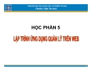 PHẦN 5: LẬP TRÌNH ỨNG DỤNG QUẢN LÝ TRÊN WEB: TÍCH HỢP MÃ PHP (REQUIRE -   INCLUDE) - TRƯỜNG ĐẠI HỌC KHOA HỌC TỰ NHIÊN TP.HCM