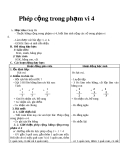 Giáo án toán lớp 1 - PHÉP CỘNG TRONG PHẠM VI 4