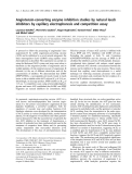 Báo cáo khoa học:  Angiotensin-converting enzyme inhibition studies by natural leech inhibitors by capillary electrophoresis and competition assay