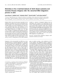 Báo cáo khoa học: Mutations in the C-terminal domain of ALSV (Avian Leukemia and Sarcoma Viruses) integrase alter the concerted DNA integration process in vitro