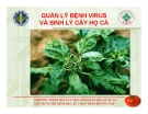 QUẢN LÝ BỆNH VIRUS VÀ SINH LÝ CÂY HỌ CÀ