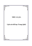 TIỂU LUẬN:  Lịch sử triết học Trung Quốc